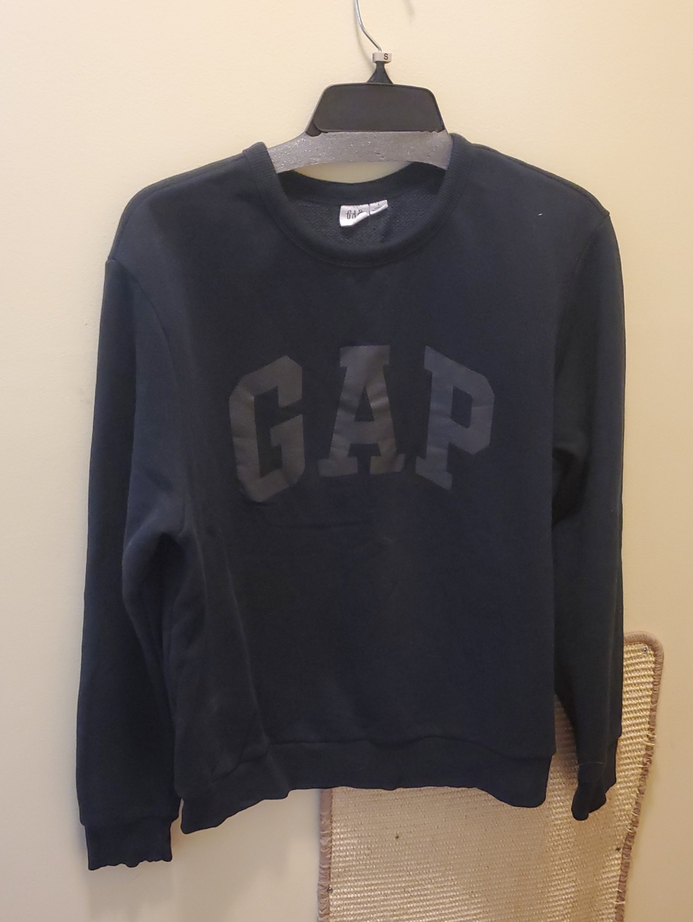 GAP Navy Crewneck Sweatshirt with Tonal Logo